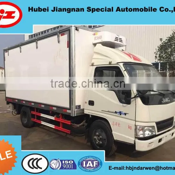 3ton JMC Refrigerated Truck With Hydraulic Lifting for Sale photo-3