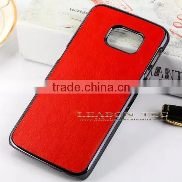 2015 New Arrival Leather Coated Plastic PC Back Case for Samsung Galaxy S6 photo-5