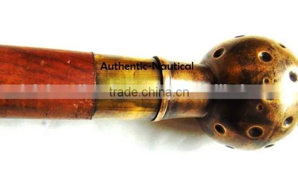 ANTIQUE FINISHING FOOTBALL HANDLE WALKING CANES-BROWN WOOD WALKING CANES-DESIGNER WALKING CANES Wk1174 photo-3