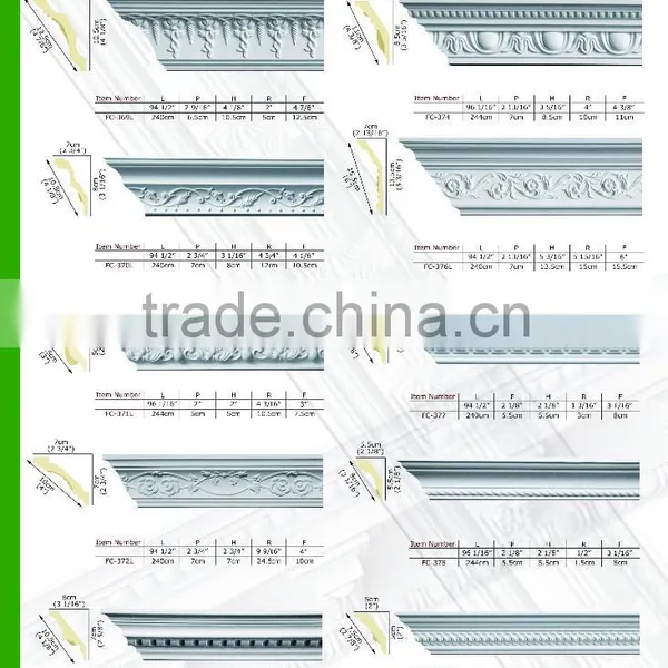 2015 High Quality Good Price Beautiful New Modern Luxury pu Decorative Foam Crown Molding photo-2