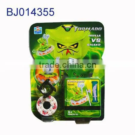 Funny Kids Diy Block Snake Toy/plastic Battle Spinning Top Toy photo-3