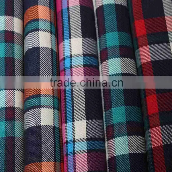 Cotton Twill Check Shirt Plaid Shirt Fabric of Twill Fabric photo-6