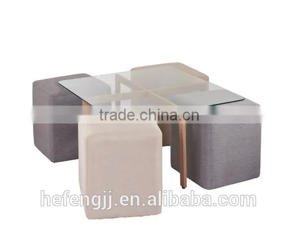 European Style Coffee Table With 4 Seats Set photo-2