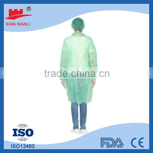 Medical Disposable Cool Lab Coats Cheap Nonwoven Top Green Antistatic Lab Coats photo-2