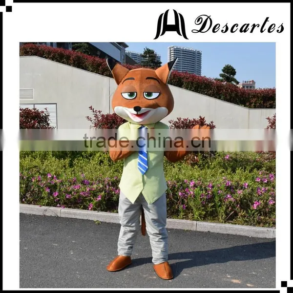 Customized Movie "Zootopia" Walking Costume, Nick Fox Macsot Costume for Adults
