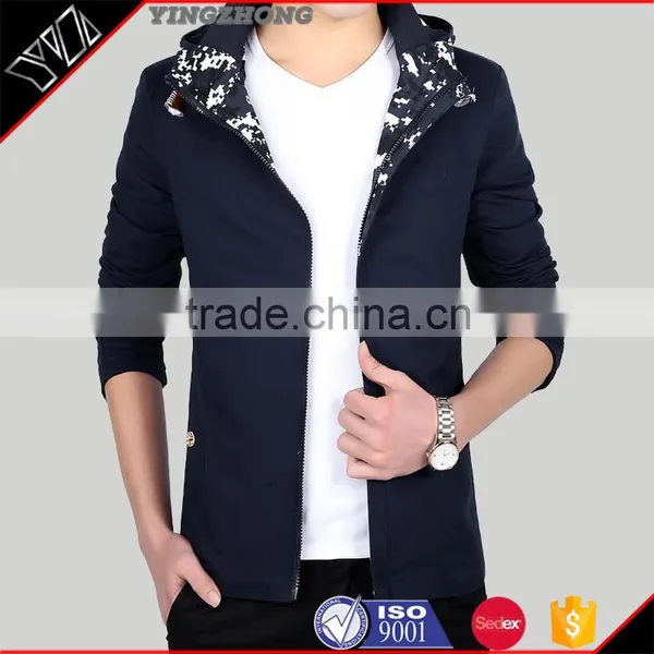 Wholesale Hevay Navy Cotton Mens Custom Winter Jacket photo-3