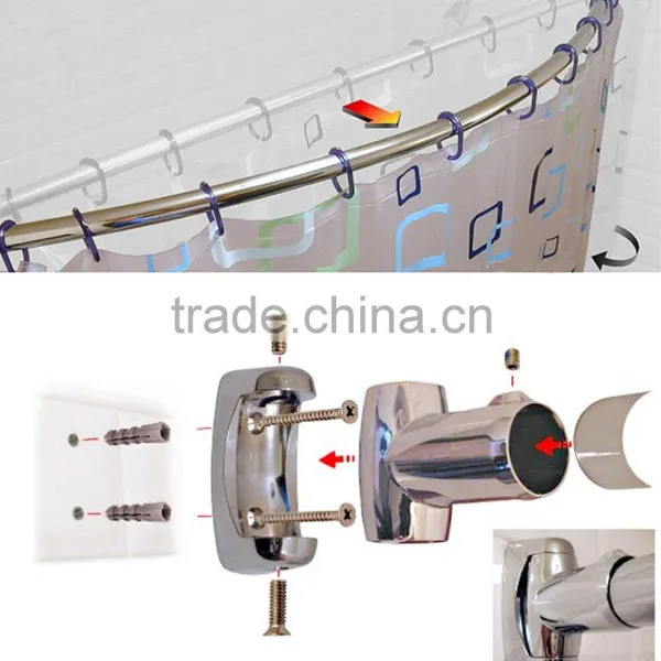 crescent shower curtain rod