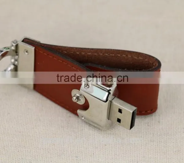 2016 Wholesale Promotion Gift Leather USB Flash Drive 1GB 2GB 4GB 8GB 16GB 32GB photo-3