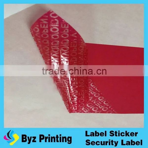 Hot Sale Hologram Silver Color Void Security PET Sticker in Lidun Brand photo-5