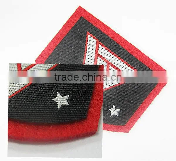 Special Designed Two Layered Laser Cut Felt Ground Woven Label