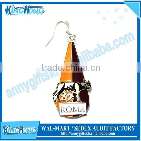 Fashion Metal Enamel Earring Stand With Tiger Logo