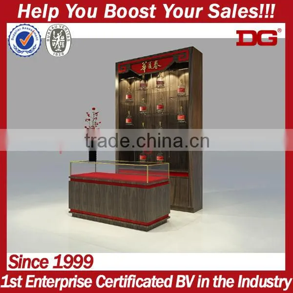 Customized Red Wine Rack Display Stand for Wine Shop