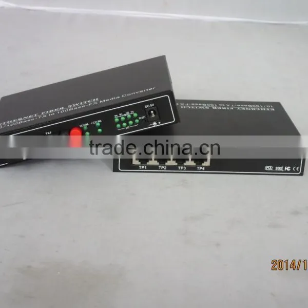 Fast Transmission Rate Fiber Optic Transceiver 2SFP Port & 4RJ45 Ports 100m, Fiber Optic Media Converter photo-2