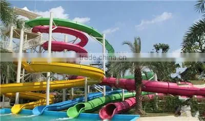 2016 Hot Selling Skin Raft Spiral Slide Water Park Fiberglass Water Slide photo-3