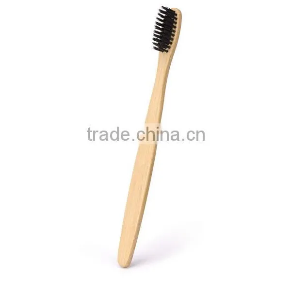 Hot Sale and Natural Cheap Bamboo Toothbrush, Disposable Charcoal Toothbrush for Hotel photo-2