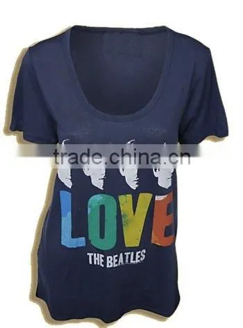 Printed Women's t Shirt, T-shirt, Woman Polo Shirt, Cotton Yarn Dyed Shirt Grey Fabric photo-2