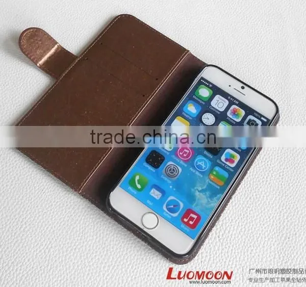 High Quality Diamond Leather Mobile Phone Case for IPhone 6 Phone 6 Plus photo-4