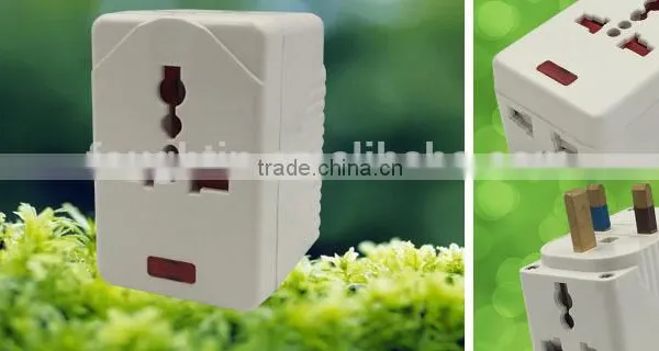 World Travel Adaptor 13A Multi Function Socket Adaptor With Fuse and Light photo-4