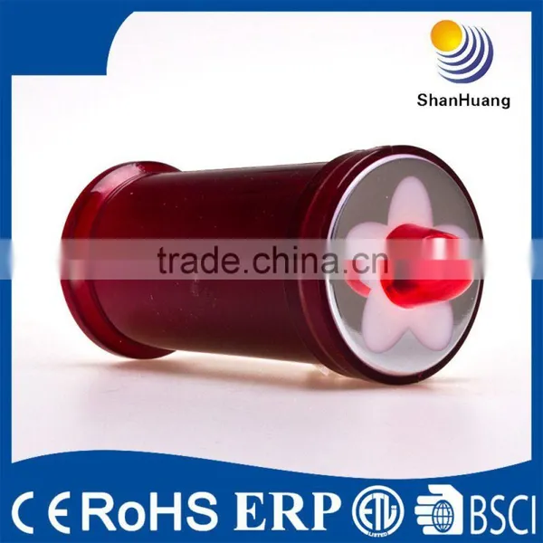 Red LED Blinking Function Flameless Memorial White Grave Candle photo-2