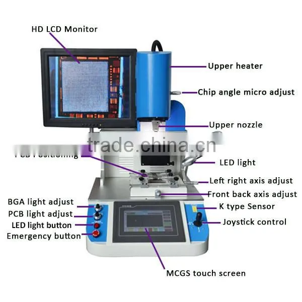 Semi Automatic Bga Rework Station WDS-700 With Optical Mounting System Bga Machine photo-4