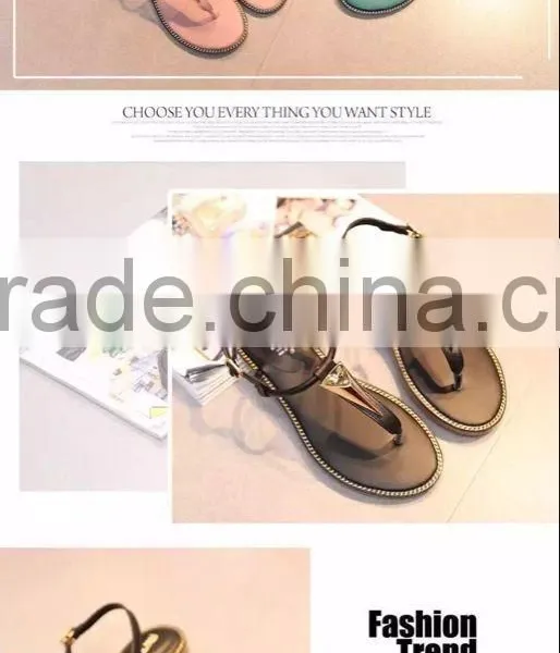 2016 Fashion Flat Sandals Designs For Women Sandal Shoe photo-5