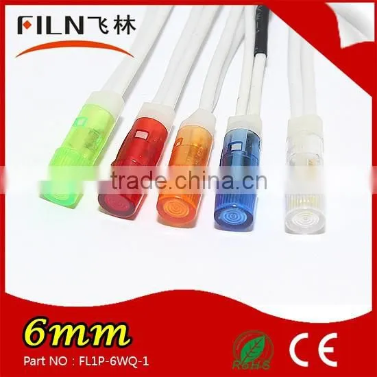 2015 FILN Plastic High Light 6mm 380v Neon Led Mi-bulb Led Truck Signal Light photo-6