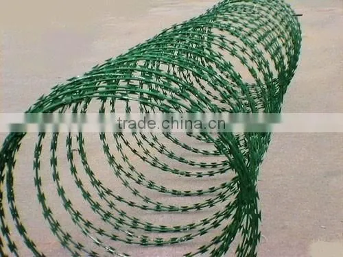 Dia 500mm Double Concertina Razor Barbed Wire Cross Razor Concertina Razor Barbed Wire(2.0-2.5mm) photo-4