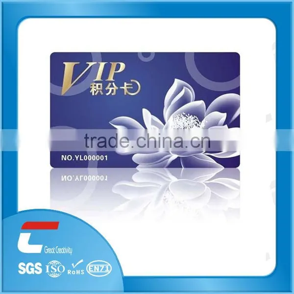 Gold Hot Stamping Glittering Pvc Card With Flat Number
