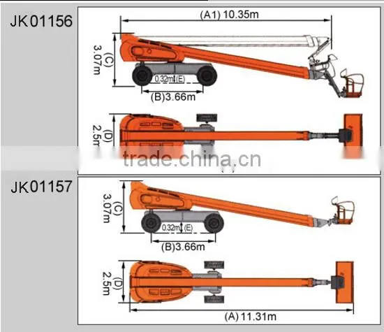 CE ISO Self-propelled Straight Arm Aerial Work Platform Jeakue JK01156 photo-3