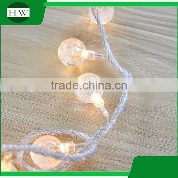 50 LED Warm White Fairy Christmas Wedding Decoration Party Battery Led Crystal Magic Ball Light photo-2