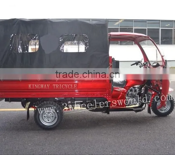 Chinese Three Wheel Adult Gasoline Moped Cabin Cargo Tricycles photo-2
