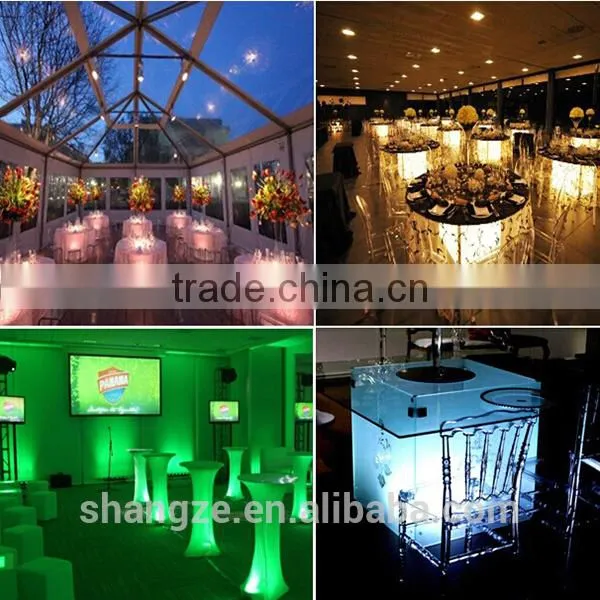 Waterproof Cordless RGB 16 Colors Under Table Lighting For Wedding photo-5