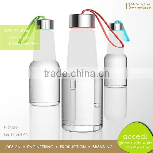 Protable Healthy Heat Resistant Glass Kids Drink Bottle photo-4