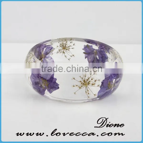 Latest Design Daily Wear Bangle Dry Flower Resin Bracelets photo-4