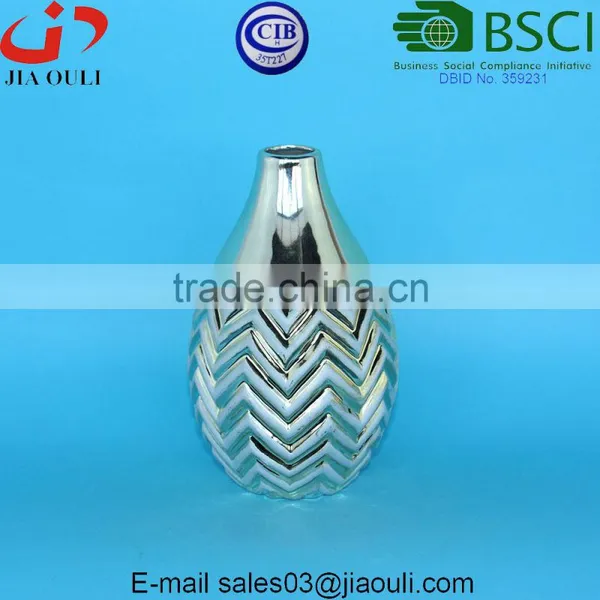 Plating Ceramic Decorative Vases Gold Home Decoration photo-2