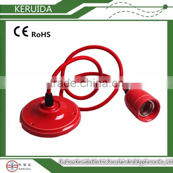 Vintage Porcelain Pendant Lamp Socket/ceramic Ceiling Light for Cafe Shop Decoration photo-6