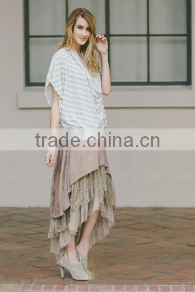 50s Skirt Extender Woman's Romantic Layered Crochet Tulle Lace Skirts In Off White / Black photo-4