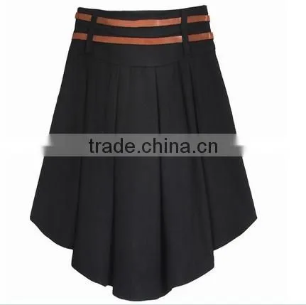 New Arrival Autumn Winter Spring Wool Skirt for Women Plus Size Mid Long Skirt High Waist Pleated Skirts photo-4