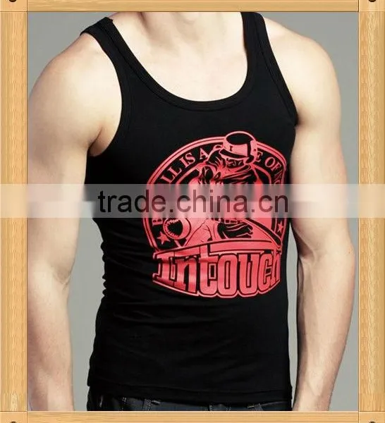 Good Quality Men Tank Top Printed Cheap Wholesale photo-2