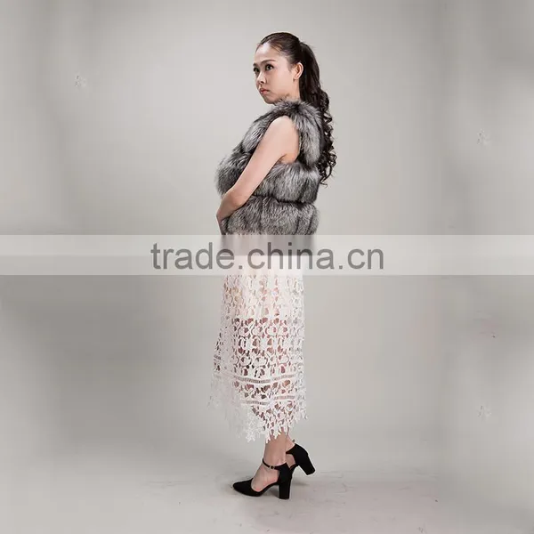 Myfur Winter Warm Real Short Fox Fur Vest Women Style photo-6