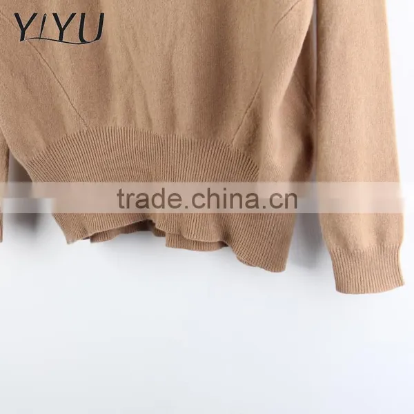 Ladies Spring Khaki 100% Cashmere Pullover Sweaters on Sale photo-3