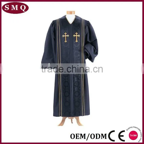 White Liberty With Black Velveteen Church Pulpit Robe photo-2