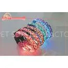 Leopard Ribbon Fluorescence Webbing Led Dog Collar Glow Light For Small Dog Length 28cm