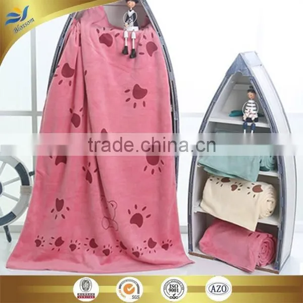 Cheap Microfiber Reactive Printed Face Towel for Adults Cartoon Cat Paw Prints Design Brush Face Towel China Supplier 35*75 cm photo-2