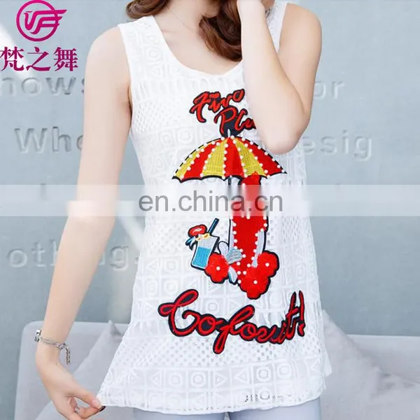 High Quality Embroidered Casual Women Top Clothes