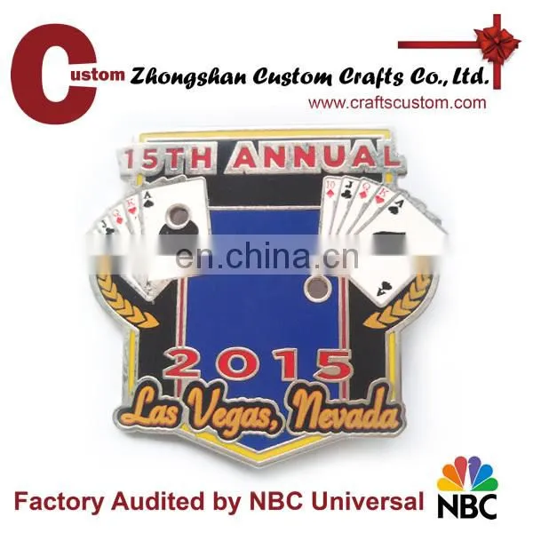 Custom Printed Logo Enamel Metal Hat Badge photo-3