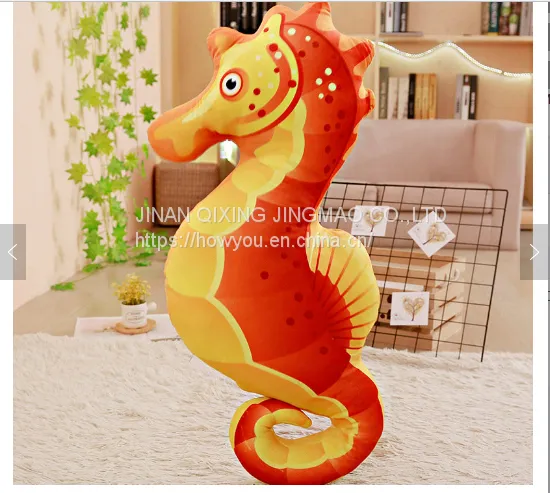 China Factory Wholesale Cute Plush Sea Horse Toy Pillow photo-2