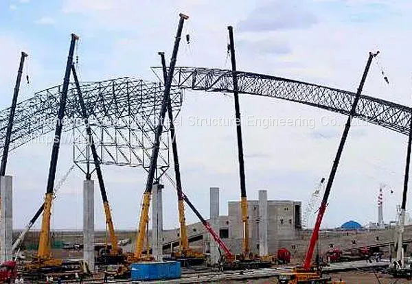 Prefab Steel Structure Space Frame Light Steel Coal Storage Grid Steel Structure photo-3