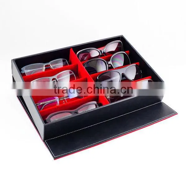 Wholesale Genuine Leather Eyeglass Case Glasses Storage Box Watch Display Case photo-4