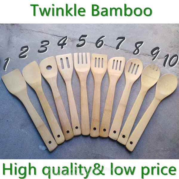 Halloween Bamboo Kitchen Cooking Spoons Set Burned,Christmas Gift Bamboo Cooking Utensil Set Burned,bamboo Wood Spoon Set Sale photo-3